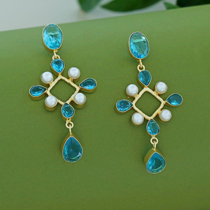 Amity Golden Glossy Pearl Drop Earring