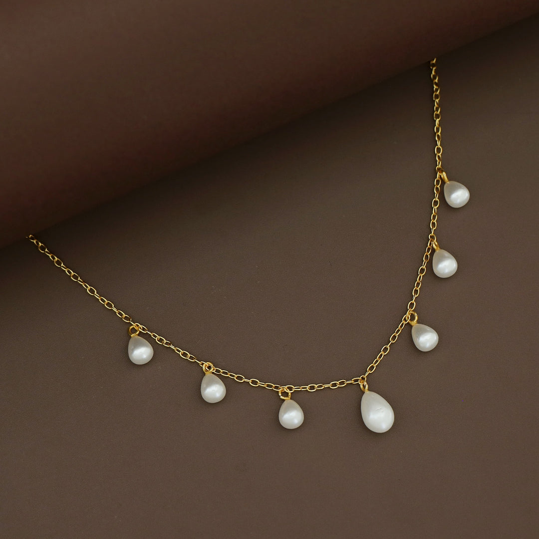 Shima Golden Chainy Novalta Pearl Neckpiece