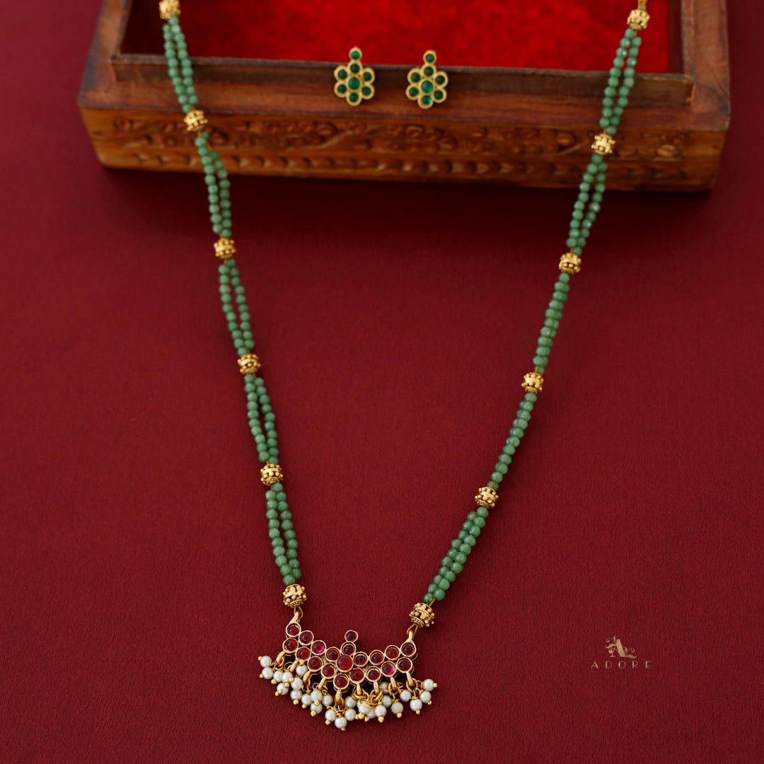 Natasha Reversible Neckpiece With Earrings