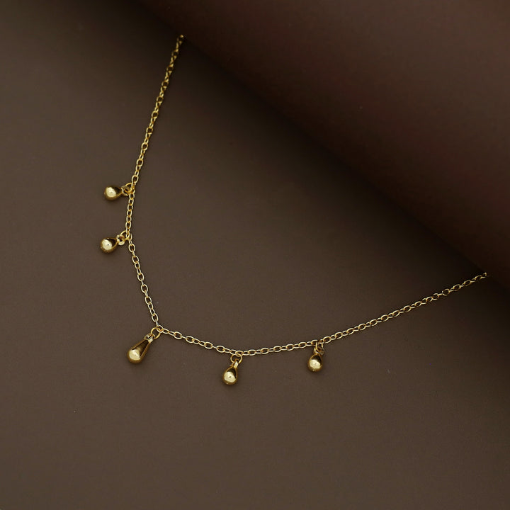Saanya Golden 5 Drop Chainy Neckpiece