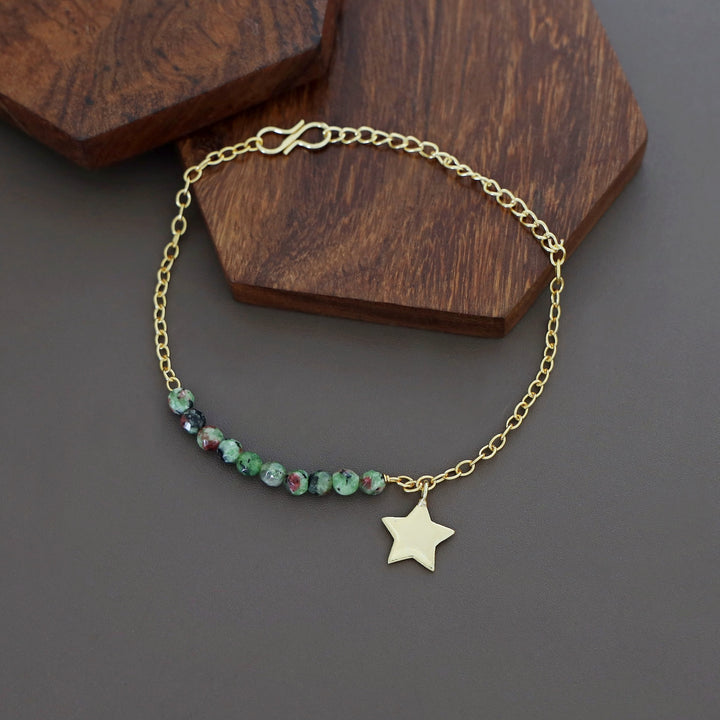 Zahrah Golden Star Beaded Bracelet