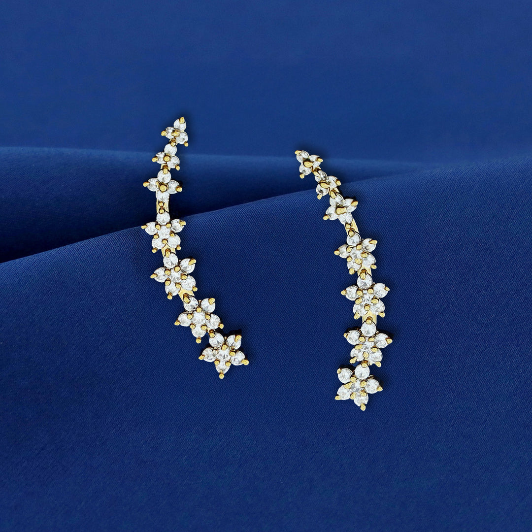 Himadri Golden Flower Ear-Cuff (Set of 2)