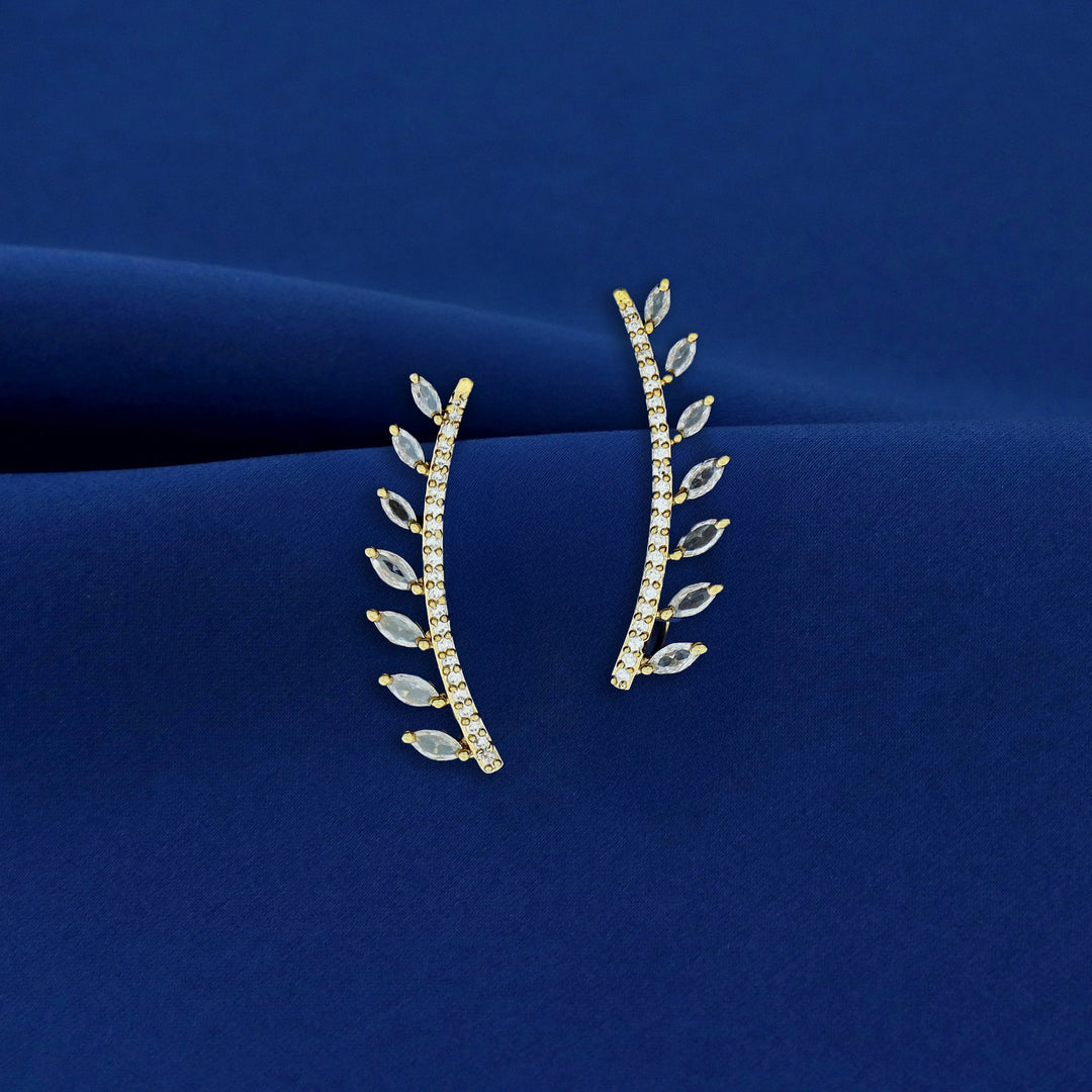 Himadri Golden Flower Ear-Cuff (Set of 2)