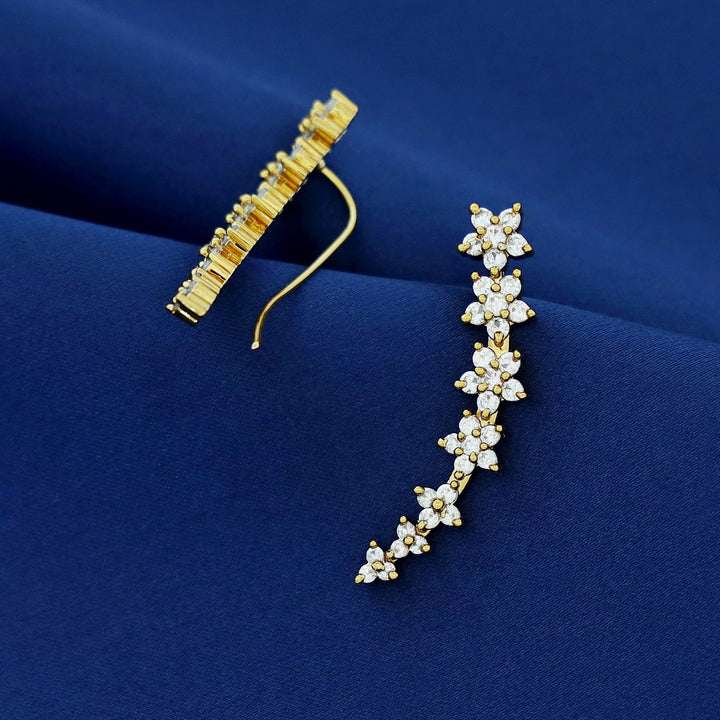 Himadri Golden Flower Ear-Cuff (Set of 2)