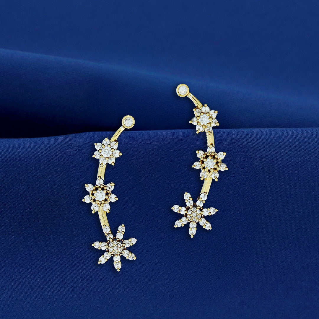 Himadri Golden Flower Ear-Cuff (Set of 2)