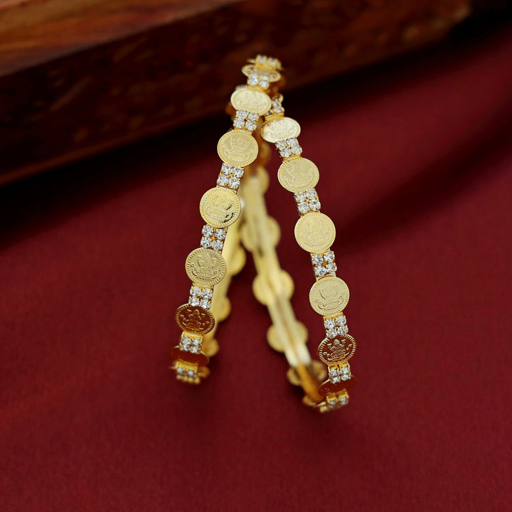 Upasana Mini Kashi AD Stone Bangle (Set Of 2)