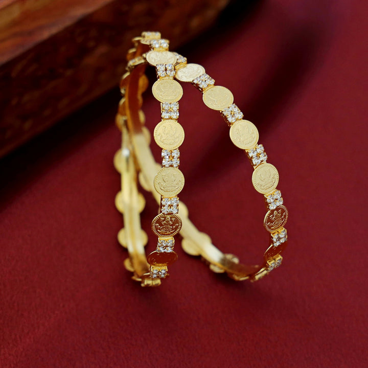 Upasana Mini Kashi AD Stone Bangle (Set Of 2)