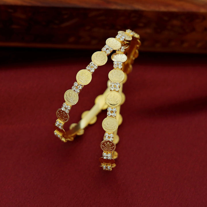 Upasana Mini Kashi AD Stone Bangle (Set Of 2)