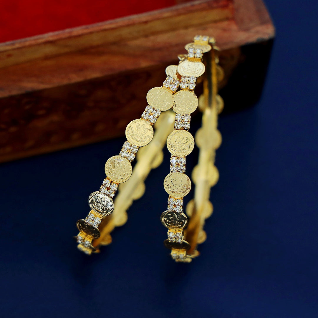 Upasana Mini Kashi AD Stone Bangle (Set Of 2)