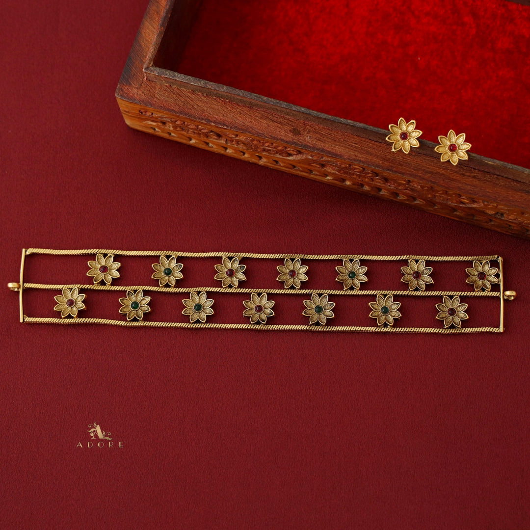 Padma 3 Layer Choker with Stud