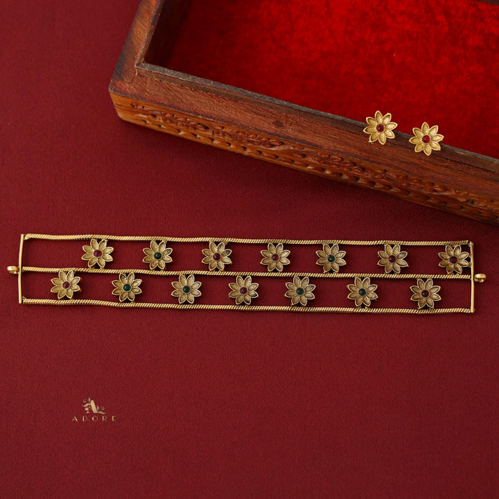 Padma 3 Layer Choker with Stud