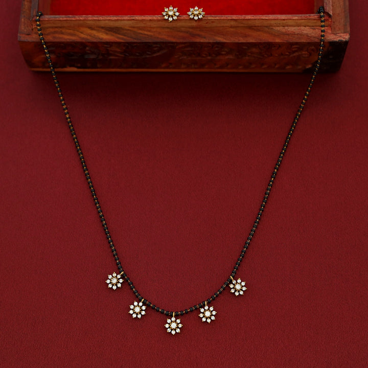 Vasana 5 Floral Mangalsutra With Stud