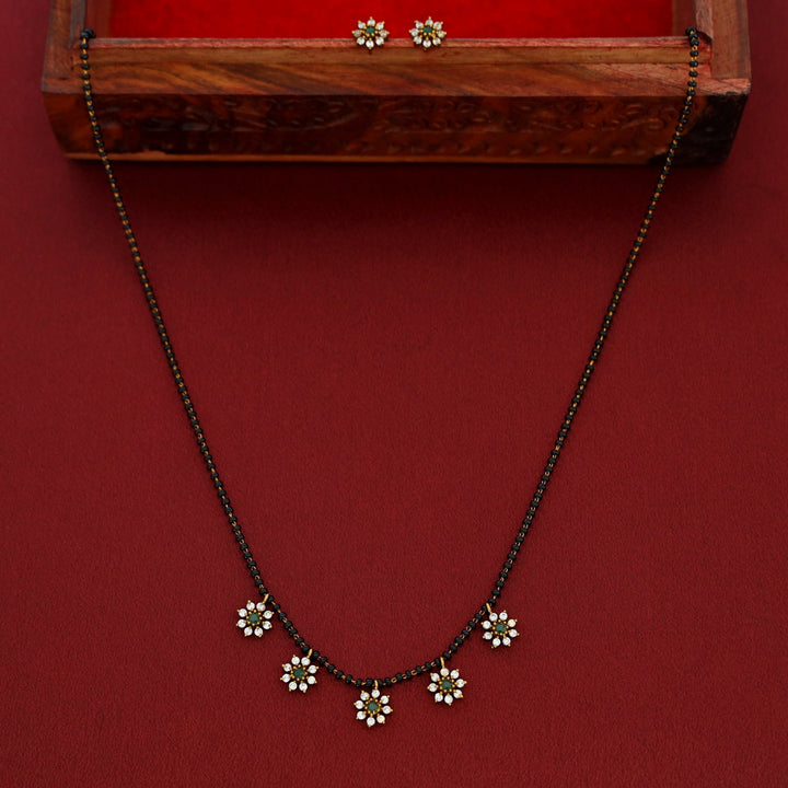 Vasana 5 Floral Mangalsutra With Stud