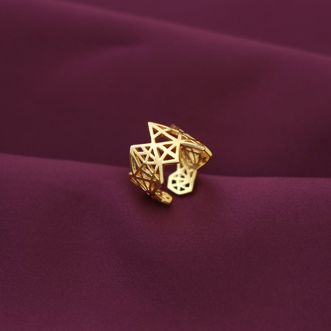 Dheera Golden Cross Ring