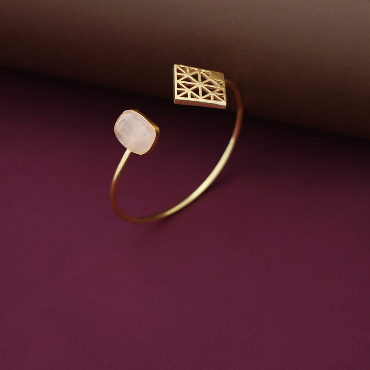Mirelle Golden Rhombus Natural Stone Bangle