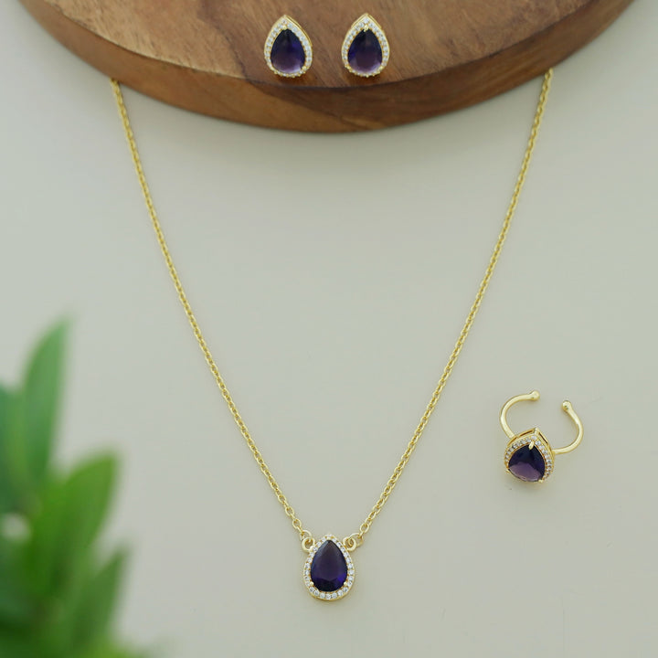3 In 1 Meltta Drop Glossy Neckpiece Combo