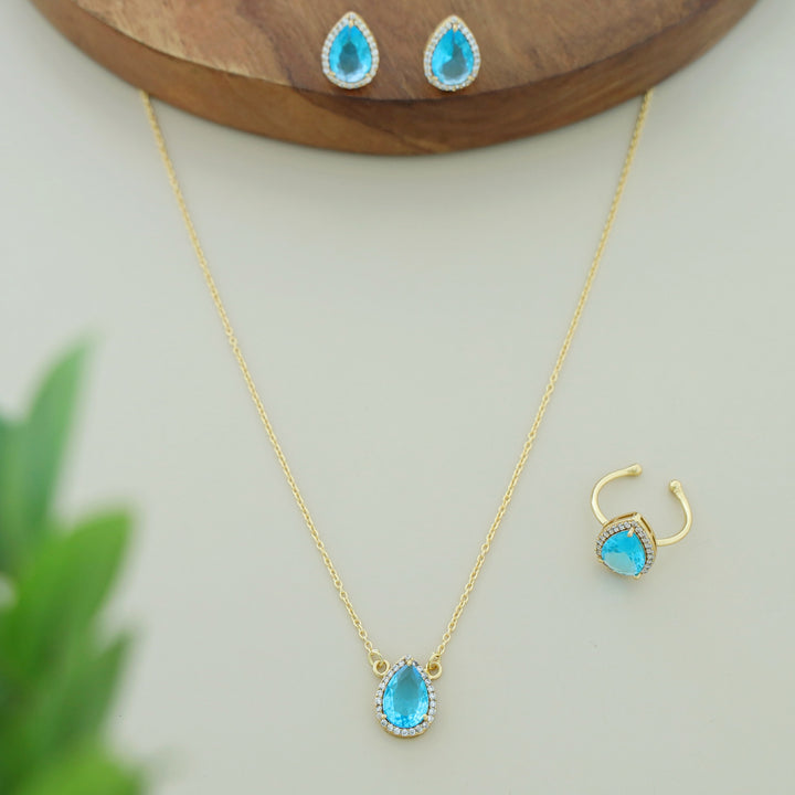 3 In 1 Meltta Drop Glossy Neckpiece Combo