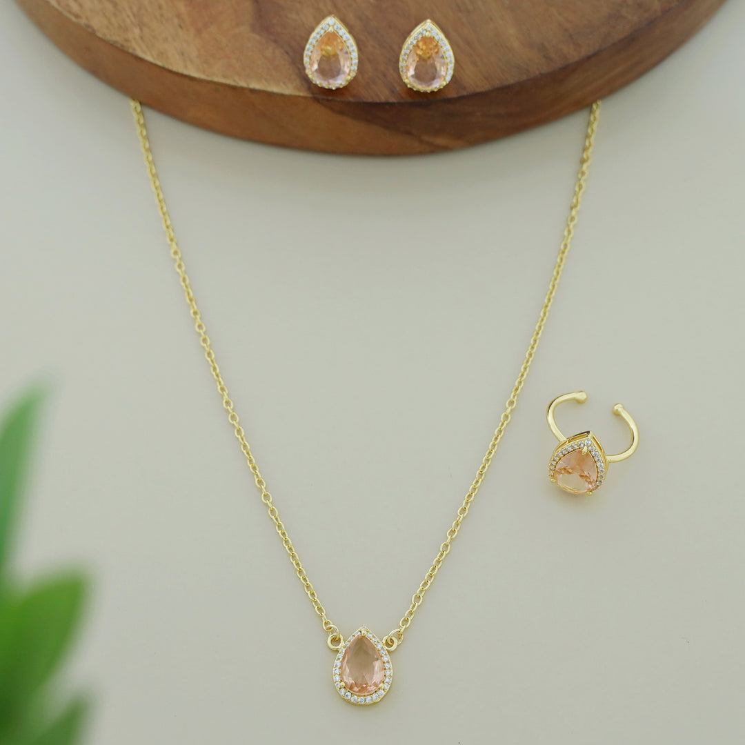 3 In 1 Meltta Drop Glossy Neckpiece Combo
