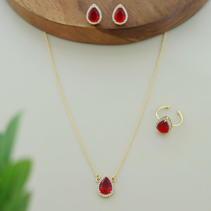 3 In 1 Meltta Drop Glossy Neckpiece Combo