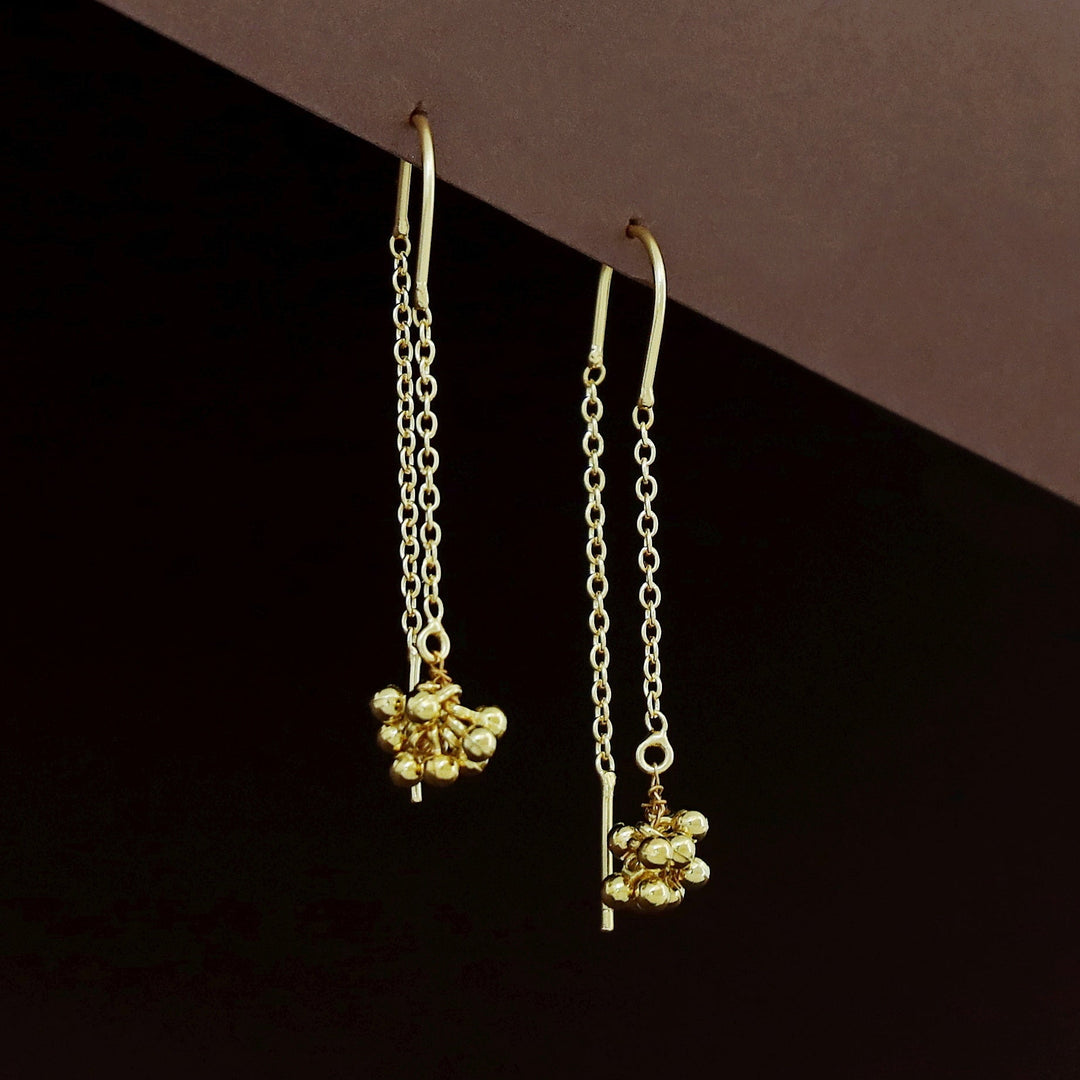 Needle And Thread Golden Bunch Earring