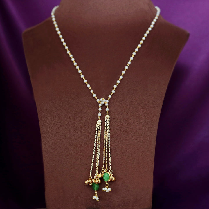 Kiara Pearl Simple Chain Ghunguroo Neckpiece