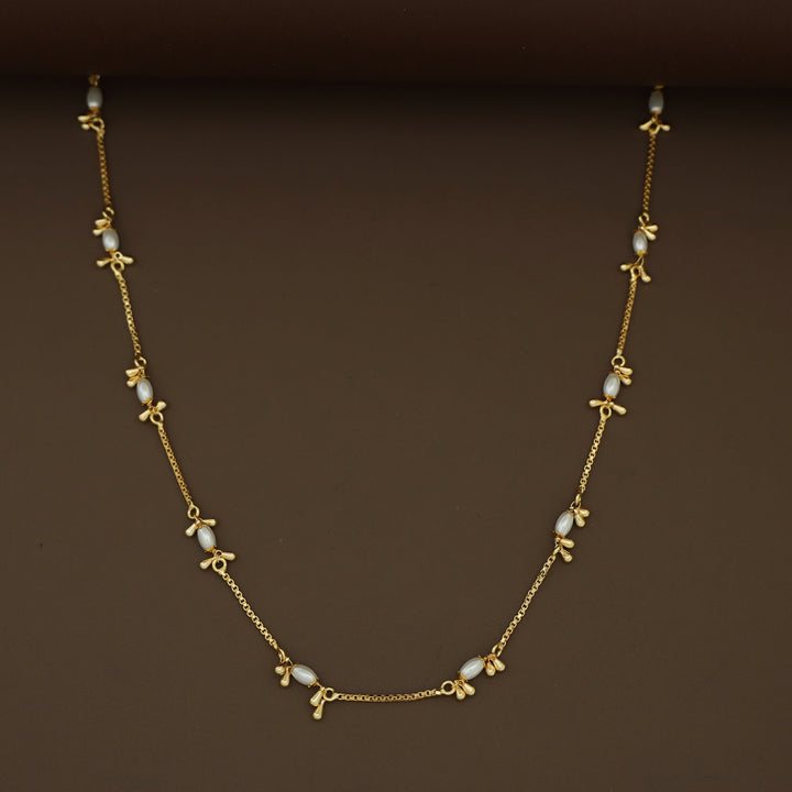 Fayena Golden Rice Pearl Neckpiece