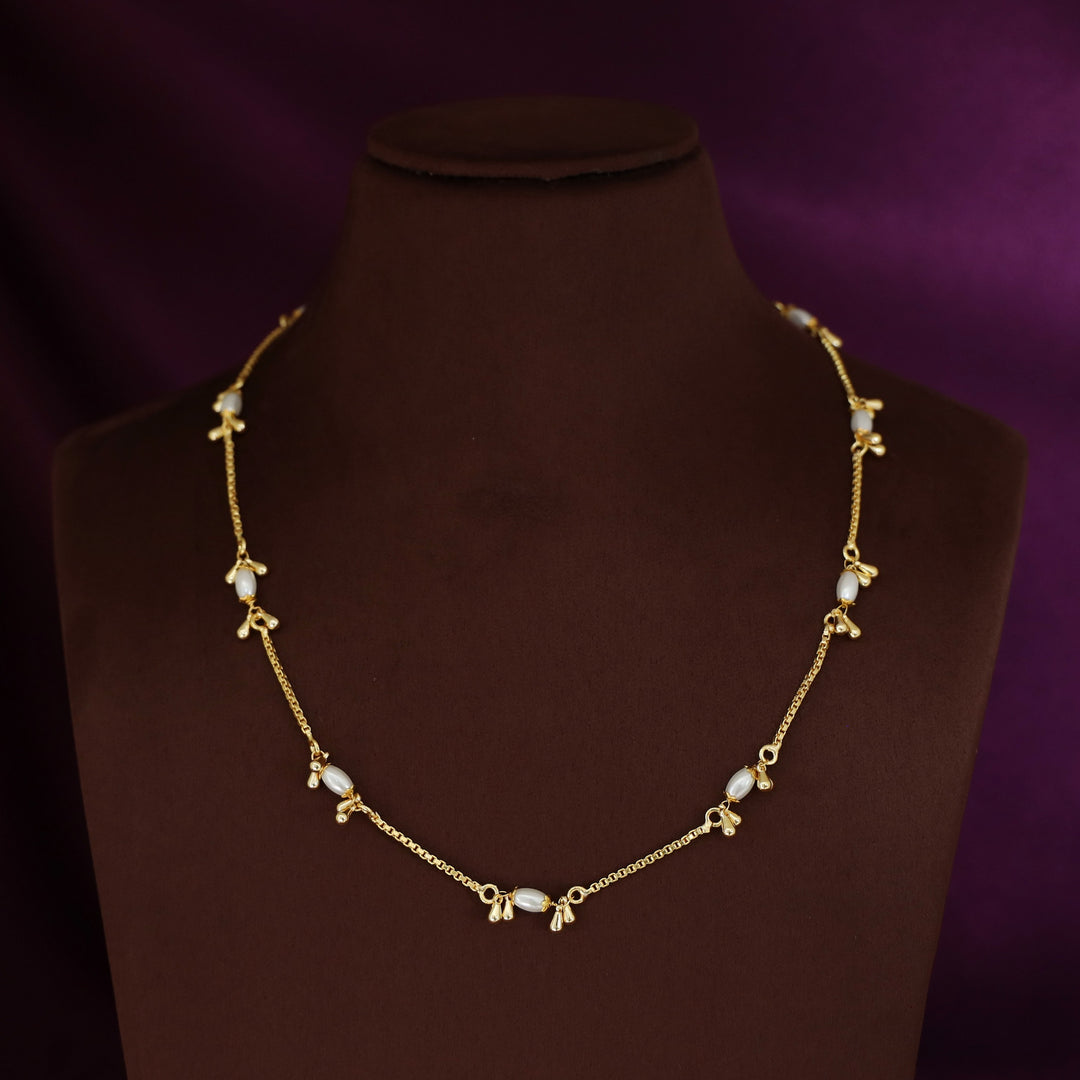Fayena Golden Rice Pearl Neckpiece