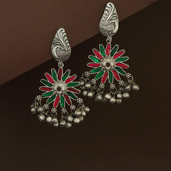 Shanika Mayura Flower Ghungroo Earring