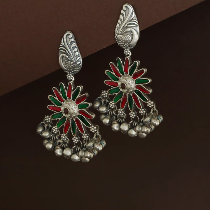 Shanika Mayura Flower Ghungroo Earring