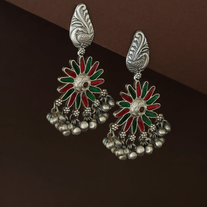 Shanika Mayura Flower Ghungroo Earring