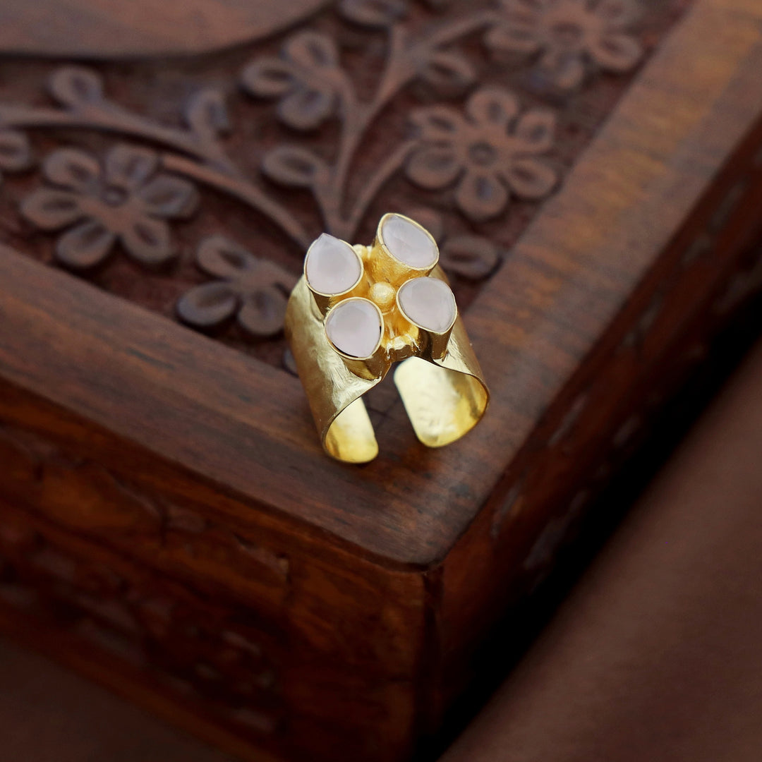 Tarana Golden Tetra Glossy Ring