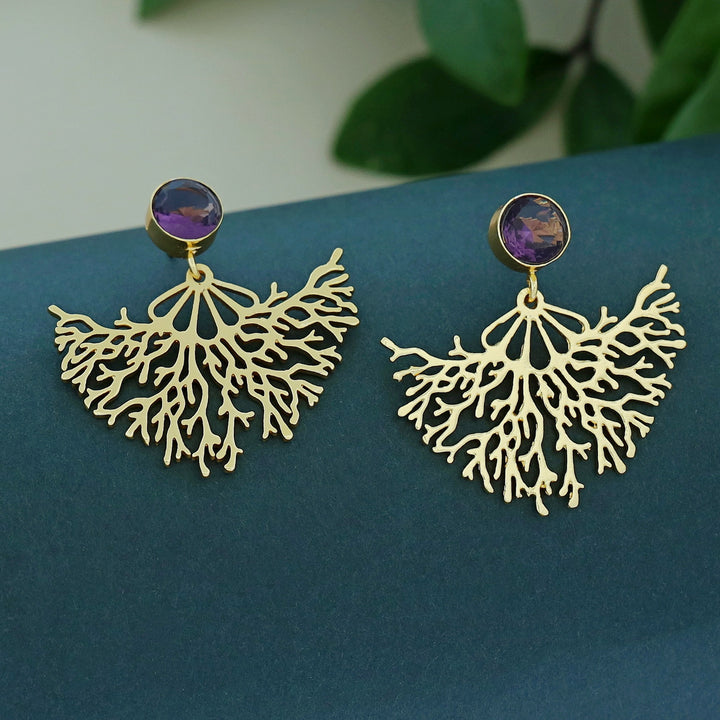 Fariha Rootsa Golden Glossy Earring