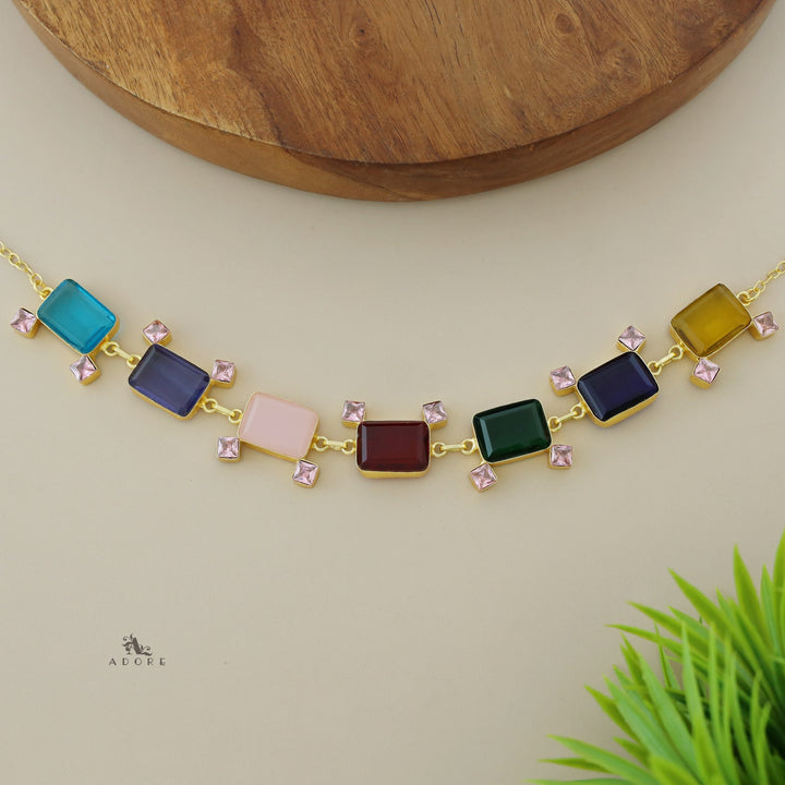 Golden Rectangle And Mini Square Choker