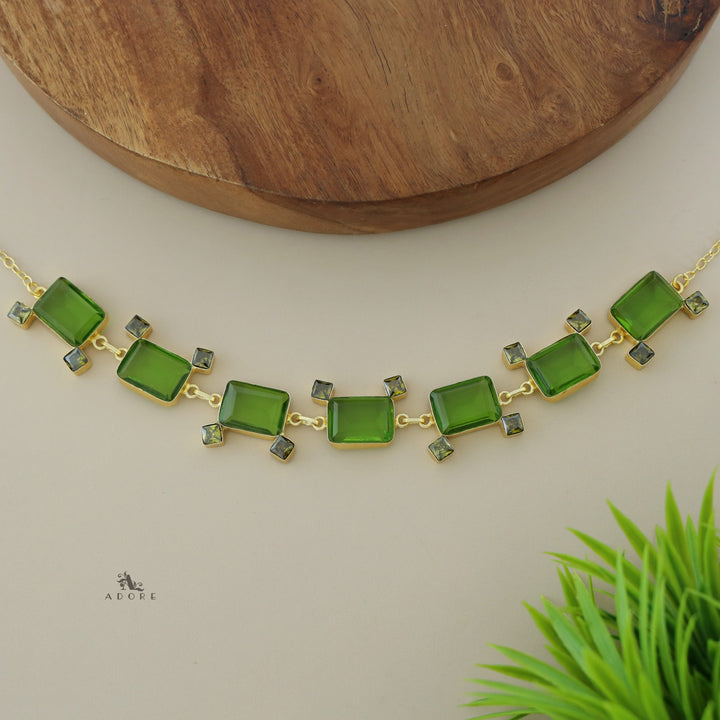 Golden Rectangle And Mini Square Choker
