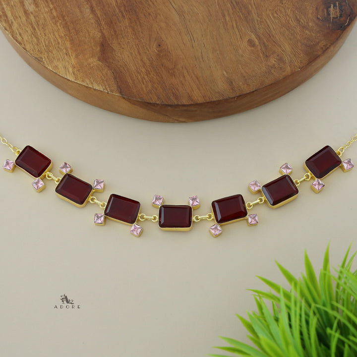 Golden Rectangle And Mini Square Choker