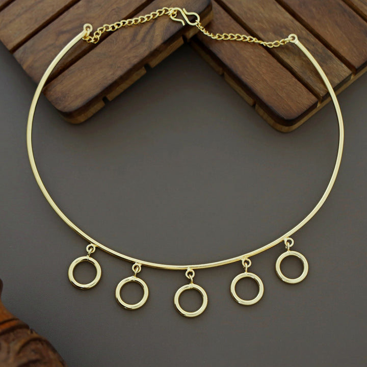 Gargi Golden Circle Hanging Neck Cuff