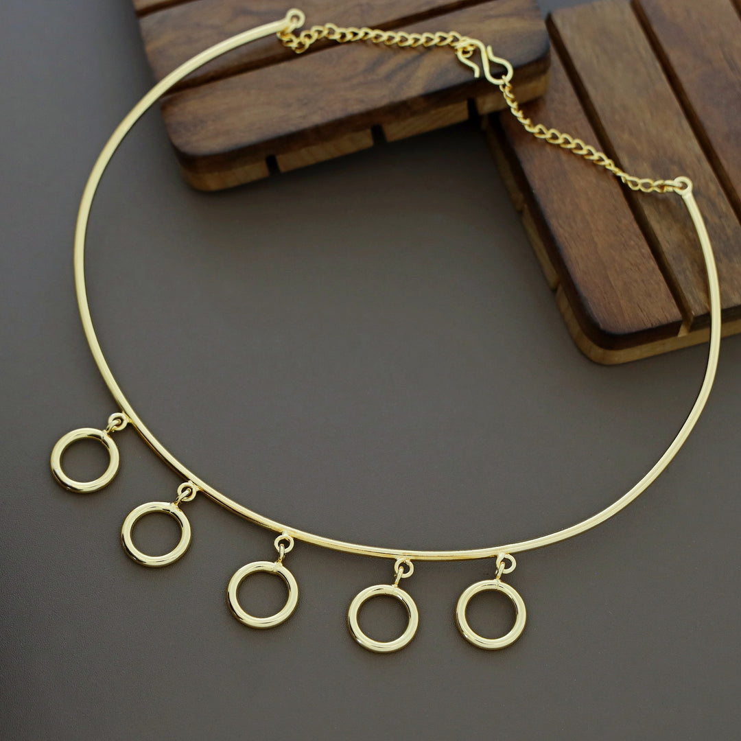 Gargi Golden Circle Hanging Neck Cuff