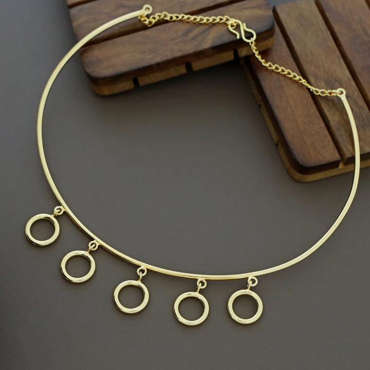 Gargi Golden Circle Hanging Neck Cuff