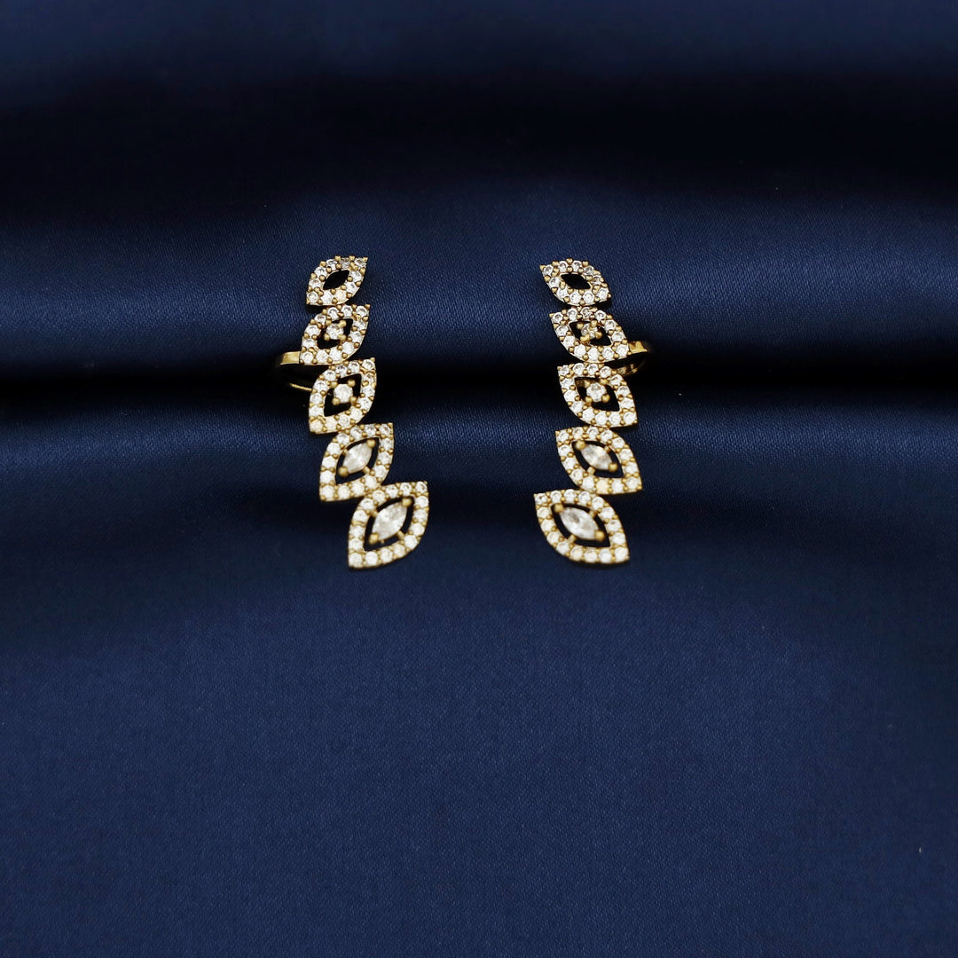 Himadri Golden Flower Ear-Cuff (Set of 2)