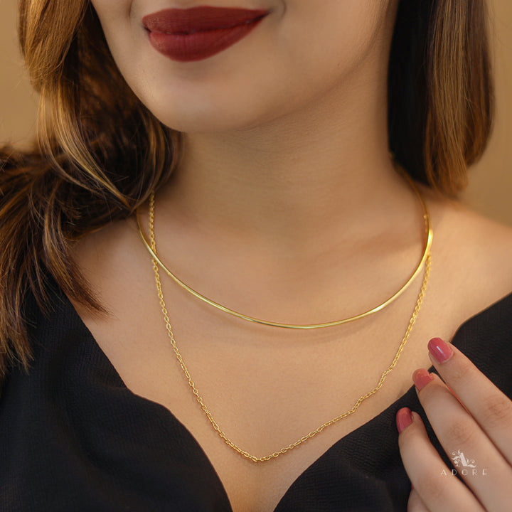 Emery Golden Chain Neck Cuff
