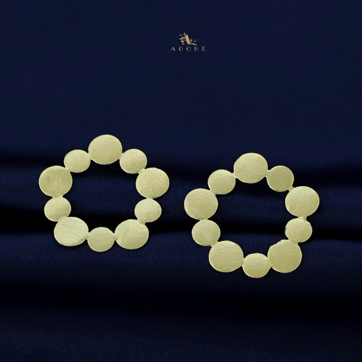 Hazel Golden Coin Circle Earring