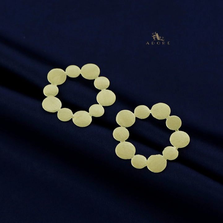 Hazel Golden Coin Circle Earring