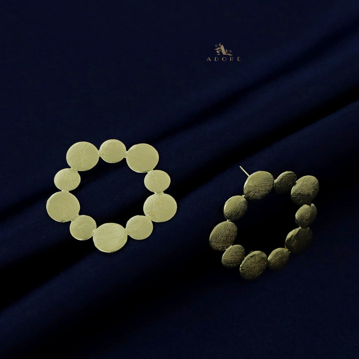 Hazel Golden Coin Circle Earring