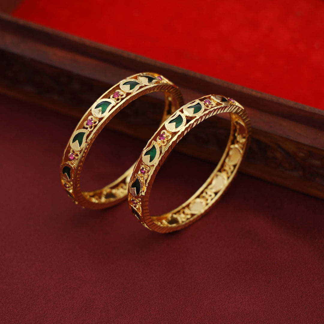 Aaruhi Mango Palakka Flower Bangle