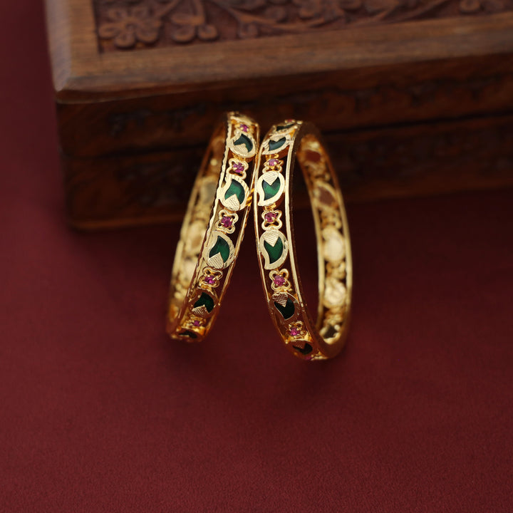 Aaruhi Mango Palakka Flower Bangle