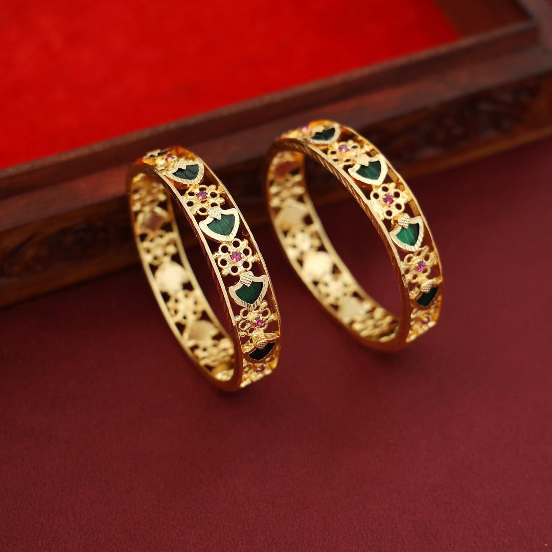 Aaruhi Palakka Flower Bangle