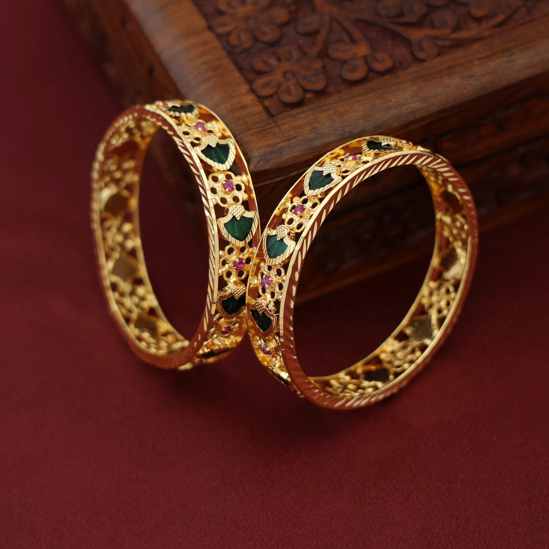 Aaruhi Palakka Flower Bangle