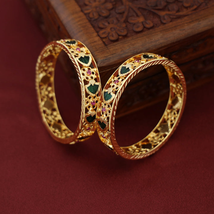 Aaruhi Palakka Flower Bangle