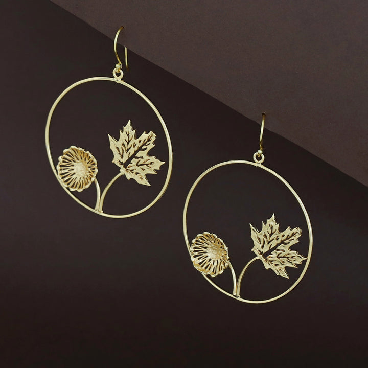Shallet Golden Flower Leafy Drop