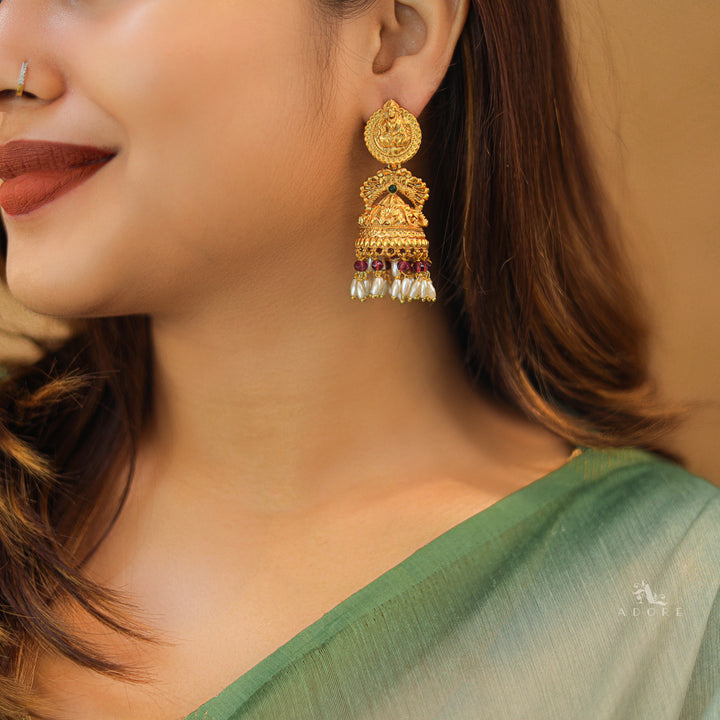 Saraswathi Devi Rice Pearl Jhumka